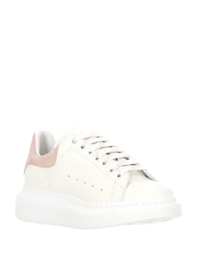 Alexander Mcqueen Alexander Mc Queen Oversize White Pink Calf Leather Sneaker In White