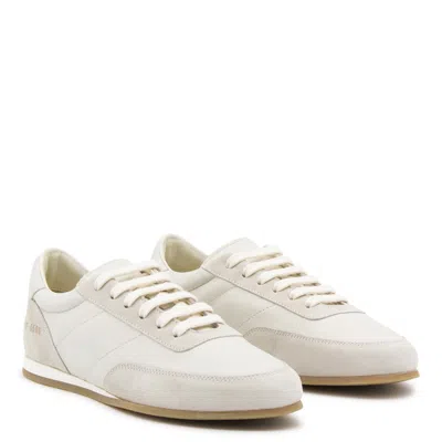 Common Projects Minimal Leather And Suede Low-top Runner Sneakers In White