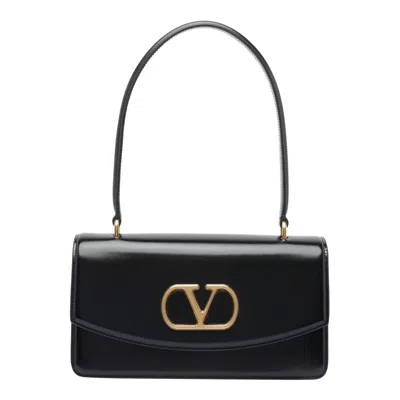 Valentino Vain Bag With Handle In Leather In Black