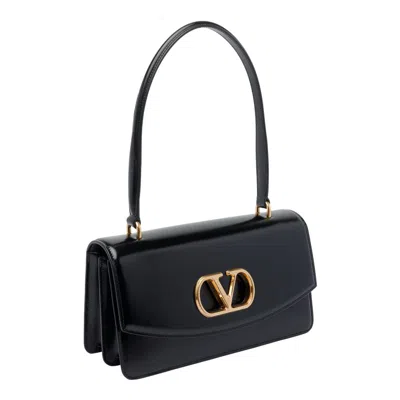 Valentino Vain Bag With Handle In Leather In Black