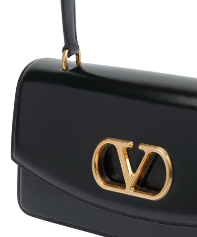 Valentino Vain Bag With Handle In Leather In Black