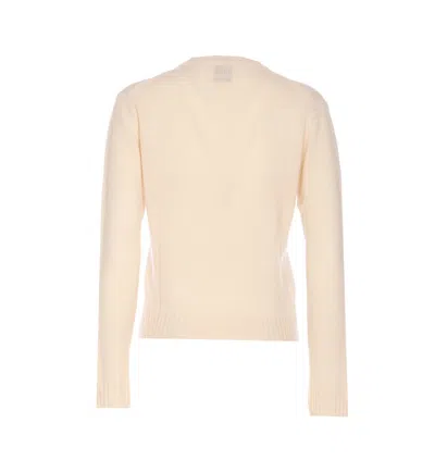 Allude Ribbed Crew-neck Sweater In Neutral