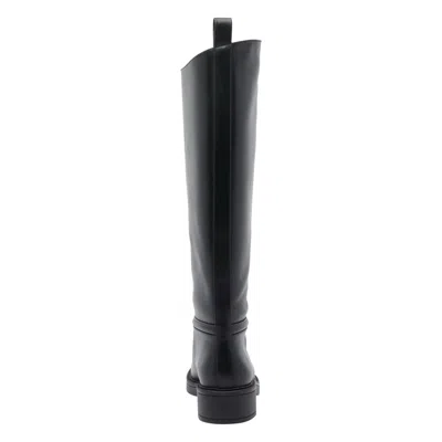 Stuart Weitzman Stylish Knee-high Leather Block Heel Boots In Black