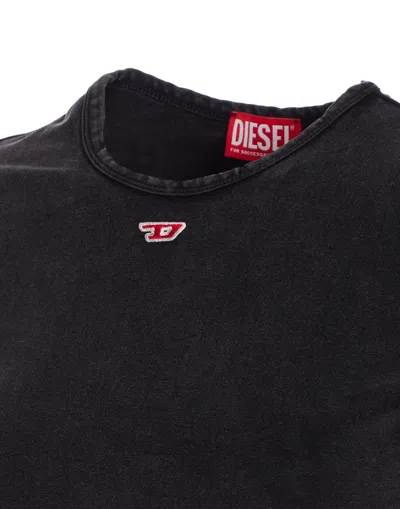 Diesel T-bunny Tail-r1 Cotton T-shirt In Black