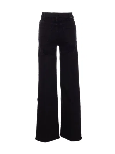Mother The Roller Sneak Flared Jeans In Black