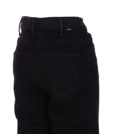 Mother The Roller Sneak Flared Jeans In Black