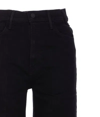 Mother The Roller Sneak Flared Jeans In Black