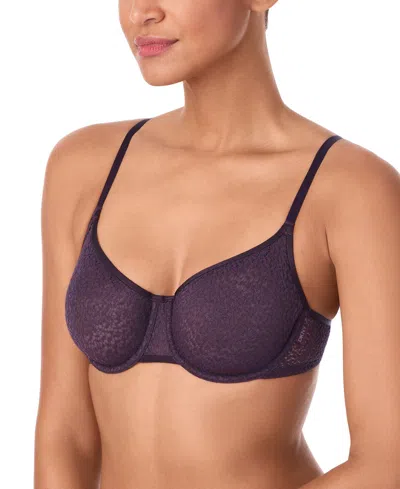 Dkny Modern Lace Unlined Demi Bra In Blue