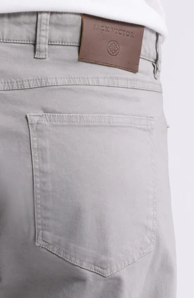 Jack Victor Jackie Stretch Wool Straight Leg Pants In Gray