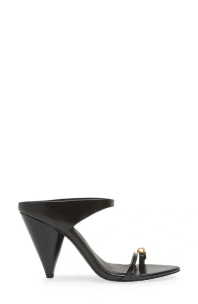 Rebecca Minkoff Toe Ring Pointed Toe Slide Sandal In Black