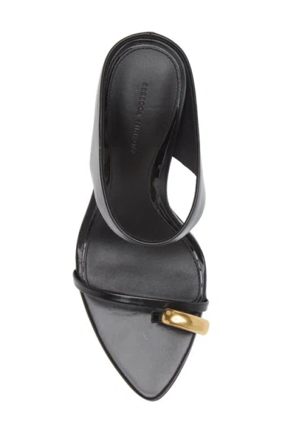 Rebecca Minkoff Toe Ring Pointed Toe Slide Sandal In Black