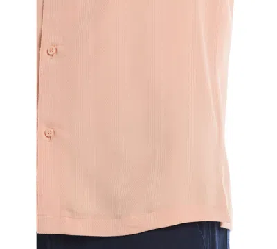 Cubavera Mens Short Sleeve Regular Fit Big And Tall Button-down Shirt In Pink