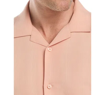 Cubavera Mens Short Sleeve Regular Fit Big And Tall Button-down Shirt In Pink