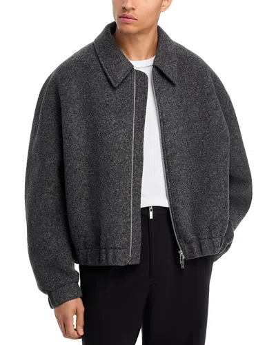 Helmut Lang Shell Relaxed Fit Bomber Jacket In Gray