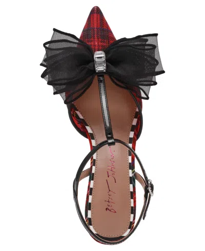 Betsey Johnson Women's Lillyan T-strap Kitten-heel Pumps In Multi