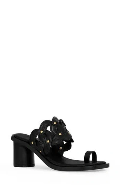 Rebecca Minkoff Studded Toe Loop Sandal In Black