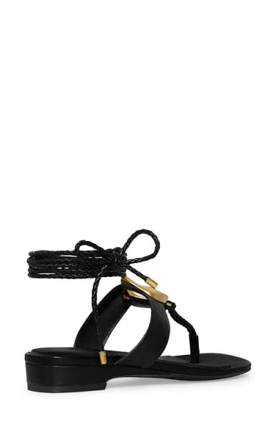 Rebecca Minkoff G Ankle Wrap Sandal In Black
