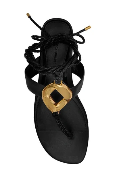 Rebecca Minkoff G Ankle Wrap Sandal In Black