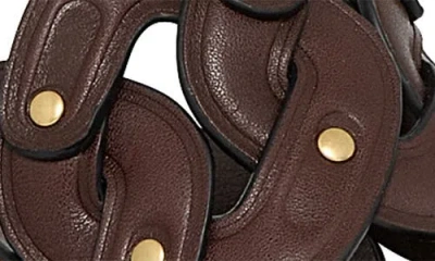 Rebecca Minkoff Studded Toe Loop Sandal In Brown