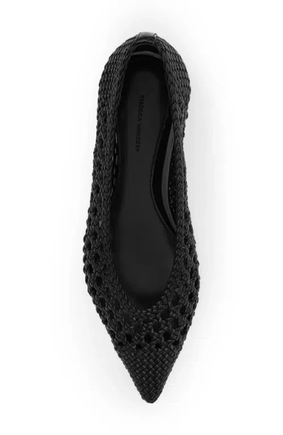 Rebecca Minkoff Bellerina Pointed Cap Toe Flat In Black