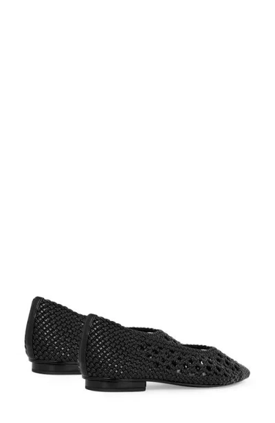 Rebecca Minkoff Bellerina Pointed Cap Toe Flat In Black