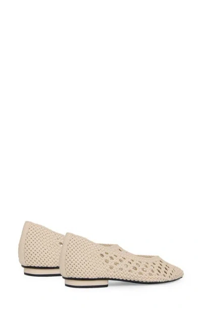 Rebecca Minkoff Bellerina Pointed Cap Toe Flat In White