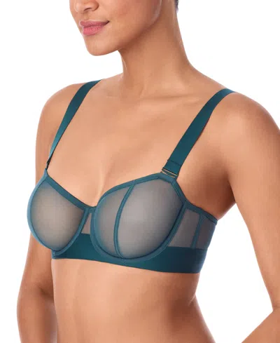 Dkny Women's Sheers Strapless Mesh Bra Dk4939 In Blue