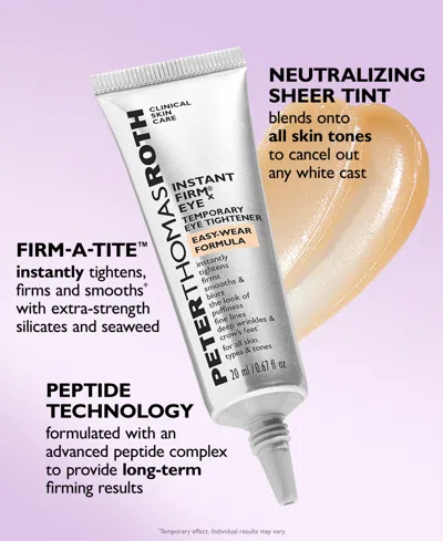 Peter Thomas Roth Instant Firmx Eye Temporary Eye Tightener Easy-wear Formula For Firming Under-eye Bags & Wrinkles 0. In Transparent