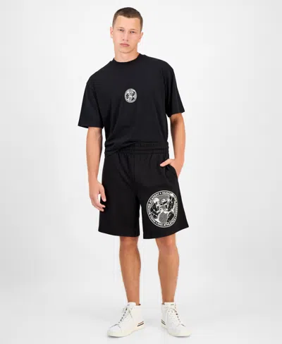 Hugo Boss Men's Dubox Relaxed Fit Graphic 9" Shorts In Black