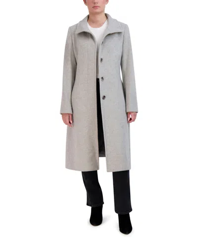 Cole Haan Women's Minimal Wool Blend Car Coat In Gray