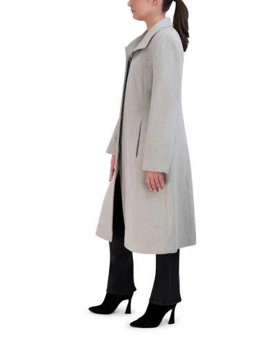Cole Haan Women's Minimal Wool Blend Car Coat In Gray