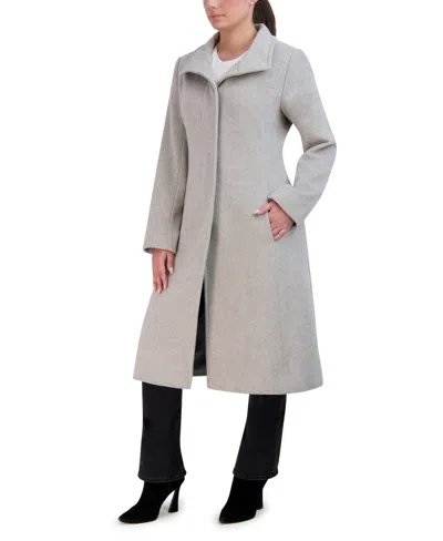 Cole Haan Women's Minimal Wool Blend Car Coat In Gray