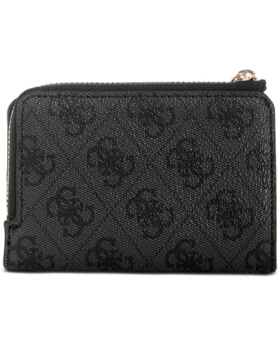 Guess Laurel Ii Logo Zip Around Card Case In Gray