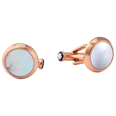 Montblanc Meisterstuck Round Cufflinks In Gold