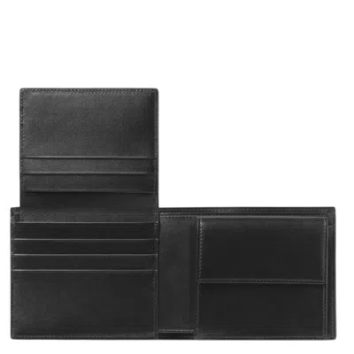Montblanc Meisterstuck Coin Case Leather Wallet In Black