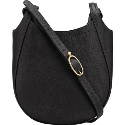 Longchamp Small Le Foulonne Leather Crossbody Bag In Black