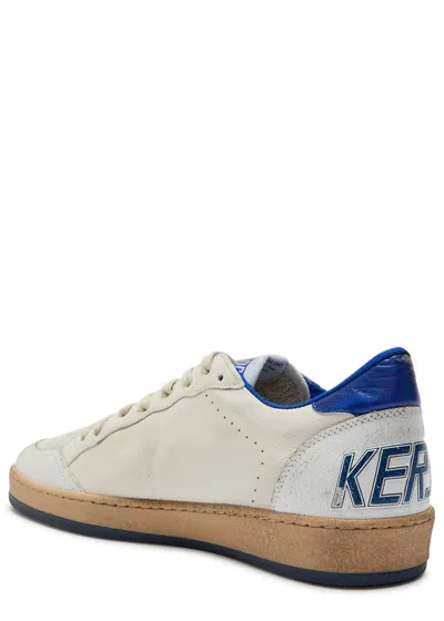 Golden Goose Vintage Low-top Sneakers With Laminated Leather Details In White