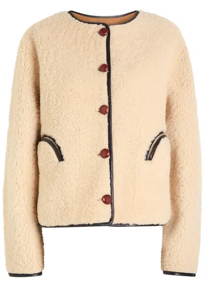 Blazé Milano Blaze Milano Tatoosh Reversible Sheepskin Jacket In Neutral