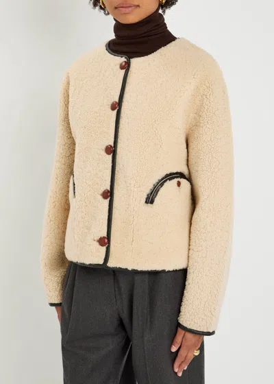 Blazé Milano Blaze Milano Tatoosh Reversible Sheepskin Jacket In Neutral