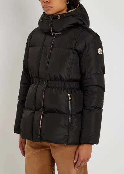 Moncler Womens Black Agneux Hooded Shell-down Jacket In Black
