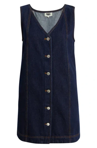 Frnch Nala Denim Dress In Midnight Blue In Blue