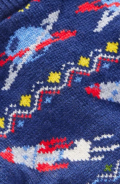 Mini Boden Kids' Outer Space Fair Isle Crewneck Sweater In Multi