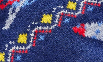 Mini Boden Kids' Outer Space Fair Isle Crewneck Sweater In Multi
