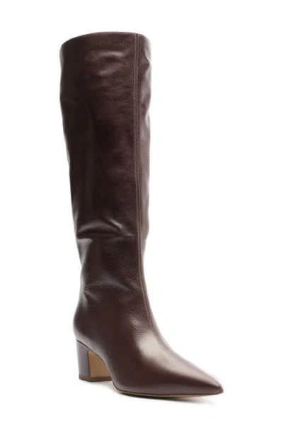 Arezzo Women's Julie Mid Block Heel Knee Boots In Burgundy