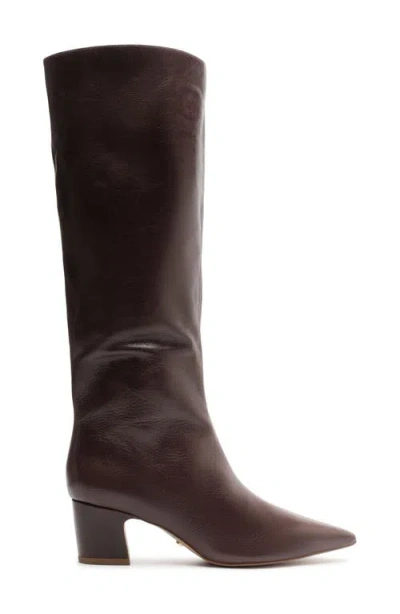 Arezzo Women's Julie Mid Block Heel Knee Boots In Burgundy