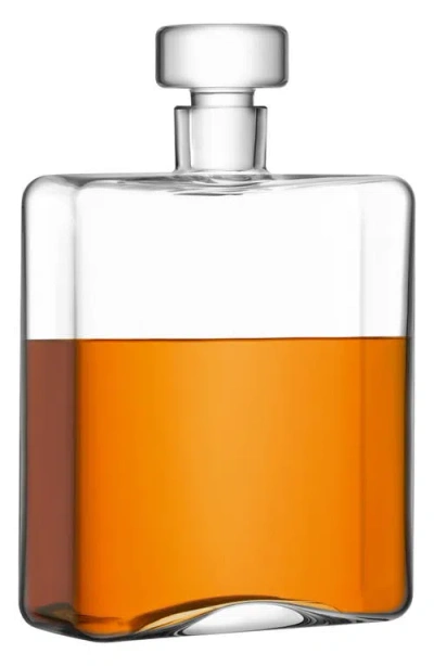 Lsa Cask Whiskey Decanter & Set Of 2 Glass Tumblers In Transparent