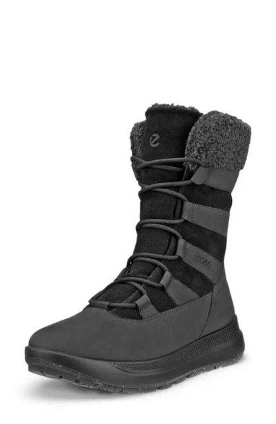 Ecco Solice Waterproof Bootie In Gray