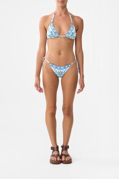 Camilla Continuous Underwire Moulded Cup Bikini Top Ceramic Panoramic In Multi