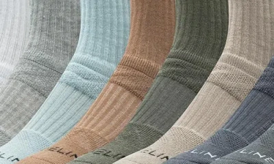 Strideline 8-pack Assorted Crew Socks In Gray