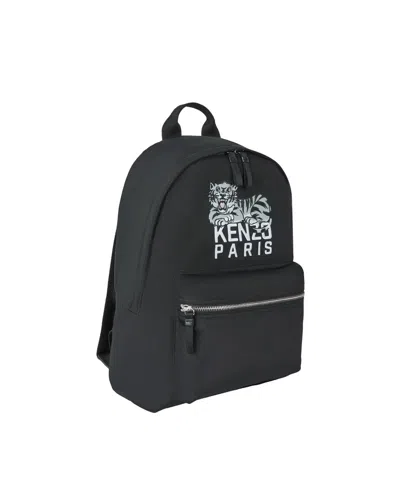 Kenzo Backpack With Adjustable Straps And Top Handle In Black